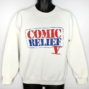 Comic Relief V 5 Sweatshirt Vintage 90s 1992 Robin Williams Billy Crystal